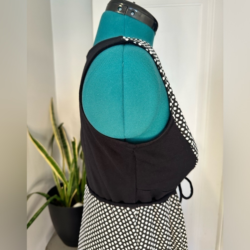 Motherhood Maternity Black White Polka Dots Sleeveless Knit Size small Dress - Picture 5 of 11
